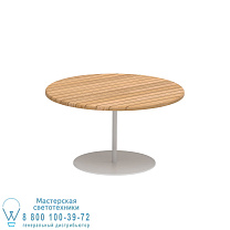 СТОЛ BUTLER Ø75CM H40CM БЕЛЫЙ С СТОЛЕШНИЦЕЙ ИЗ ТИКА Royal Botania