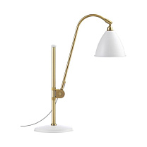 BESTLITE BL1 - LAMPE DE TABLE/Pied laiton, abat-jour blanc mat