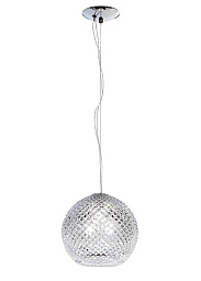 D82A03 Fabbian Diamondswirl подвесной светильник с прозрачными шарами на металлическом кольце