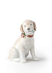 Фарфоровая статуэтка собаки с букетом в зубах This Bouquet Is for You Lladro 01009256