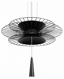 10141B/600 Black Loft It Star подвесной светильник с черным ажурным плафоном и золотыми вставками