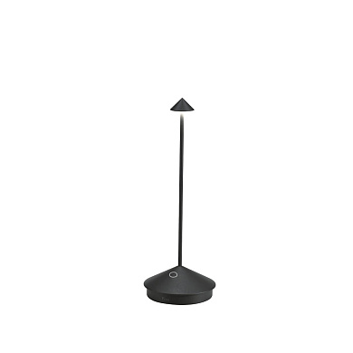 LD1650D3 Zafferano Настольная лампа на батарейках PINA TAVOLO PRO CCT Switch, с сенсорным диммером IP54, черная, лакированная, с регулировкой яркости