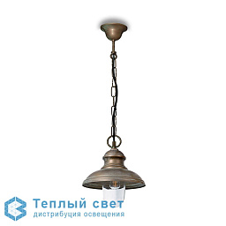 потолочный уличный светильник с подвесом и бронзовым абажуром