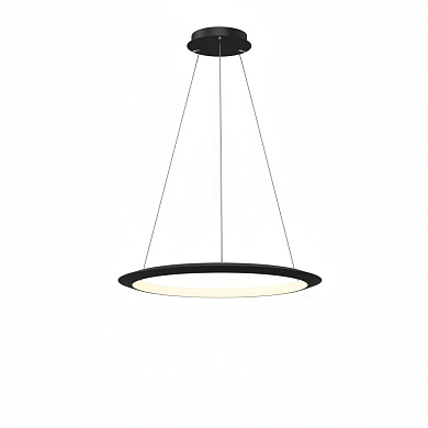 подвесной светильник с одним кольцом черного цвета