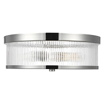 Geneva Flush Mount полированный никель с белым стеклом