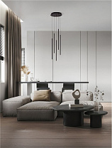 Sandy Black Aluminium LED 15Watt 220-240Volt 845Lm IP20 3000K D:35.5 H:150 cm
