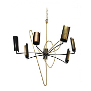 Sputnik Ceiling Light Antiqued Brass, Bronze and Polished Brass Porta Romana