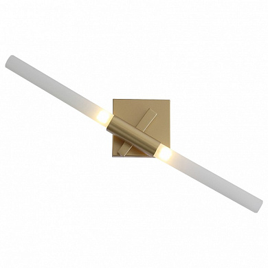 настенное бра с линейным золотистым корпусом