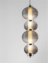Triac Dimmable Gradient Smokey Gray Glass Chrome Metal Base LED 15Watt 220-240Volt 750Lm IP20 3000K D:16 H:251 cm