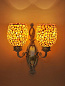 Brass Vine Double Mop Wall Light бра FOS Lighting SR1-ChipMopLota-WL2