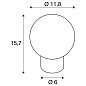 1007364 SLV TINY SUN светильник настольный для лампы LED G9, медь