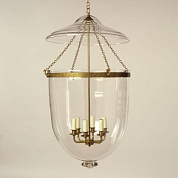 CL0004.BR.SE Glass Globe Lantern, Extra Extra Large Plain, Brass