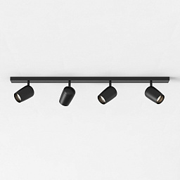 1478007 Astro lighting Koto спот с четырьмя поворотными модулями на рейке матовый чёрный