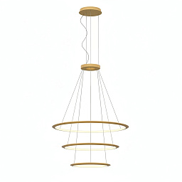 CD4L-00W9AZRUEF Leds C4 Circular подвесная люстра с тремя кольцами золотая