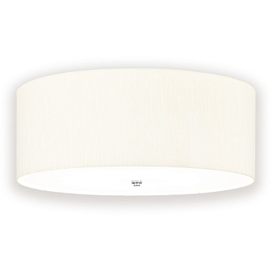 Потолочный светильник Fletcher Flush Elstead DL-FLETCHER26-5LT-IV-PC полированный хром и абажур цвета слоновой кости