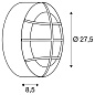 229085 SLV BULAN GRID E27 CW anthracite IP55 уличный настенный светильник — фото 6