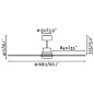 33463 Faro LANTAU-G Ø 168см N/M LUZ 3 лопасти люстра с вентилятором