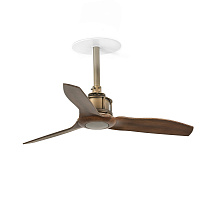 JUST FAN S RECESSED Old gold/walnut fan 0-10V