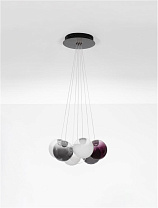 Triac Dimmable Clear, Opal, Smokey & Purple Glass Brushed Nickel Metal LED 41Watt 220-240Volt 2093Lm IP20 3000K D:45 H:120 cm