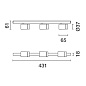 QC46 Palco Recessed iGuzzini Palco linear surface 3 x Ø37 - flood - remote driver