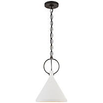Limoges Medium Pendant натуральная ржавчина с гипсовым белым абажуром