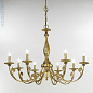 Kolarz PISANI 0301.88.4 люстра состаренная латунь ø101cm высота 66cm мин. высота 93cm макс. высота 138cm 8 ламп e14 — фото 1