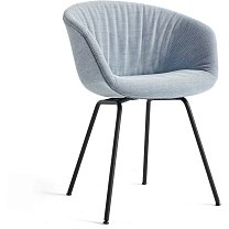 About A Chair AAC 27 Soft, черные ножки, сталь с порошковой окраской / мягкая обивка Steelcut Trio 716 Ice Blue