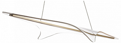 подвесной светильник вытянутой формы золотой