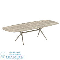 EXES СТОЛ 300X120CM АЛЮМИНИЕВЫЕ НОЖКИ ПЕСОК - СТОЛЕШНИЦА СТОЛА КЕРАМИЧЕСКИЙ ТРАВЕРТИН Royal Botania