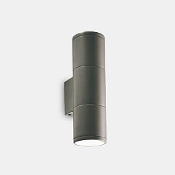 236841 Ideal lux Gun уличный настенный светильник цилиндрический антрацитового цвета с двусторонним световым потоком