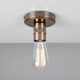 MLCF131 Mullan Lighting Devon одноламповый потолочный накладной светильник с латунным цоколем в минималистичном стиле