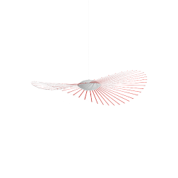 L0840215 La Petite Friture Vertigo Подвесной светильник в виде лепестков красный лимитированный средний