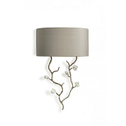 Trailing Blossom Wall Light Decayed Silver with Glass detail Porta Romana