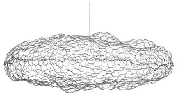 10247/550 Silver Loft It Cloud подвесной светильник с ажурным плафоном серебристый
