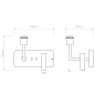 1406012 Side by Side Grande USB Astro lighting светильник для чтения бронза — фото 7