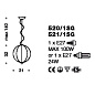 IDL Light globe 520/1SG transparent подвесной светильник — фото 1