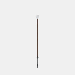 348353 Ideal lux Twiggy уличный светильник на штыре с шарообразным рассеивателем кофейного оттенка