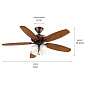 52" Renew Premier Fan Oil Brushed Bronze люстра-вентилятор 330162OBB Kichler — фото 7