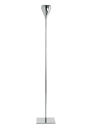 D75C01 Chrome Fabbian Bijou торшер с хромированной стойкой и двумя полукруглыми плафонами