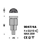 IDL Armonia 9047/4A red настенный светильник