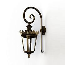 Louvre N° 2; one-piece clear glass E27 105W; Gold patina