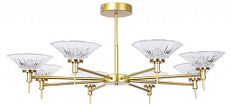 A2076PL-8GO Arte Lamp ALESSIA потолочная люстра с пятью плафонами на изогнутых штангах