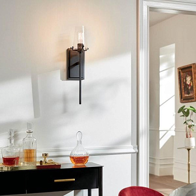 Alton 1 Light Wall Sconce Black настенный светильник 45295BK Kichler
