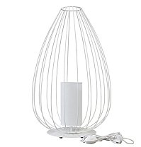 Cell M615B, Ø55 см, белый каркас, абажур из белого льна, для помещений