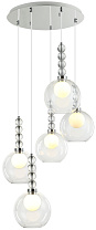 Светильник подвесной Stilfort Designo 2166/09/05P, Прозрачный/Белый; Хром