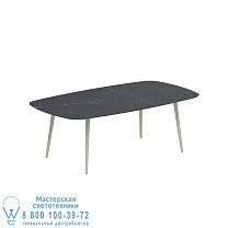 STYLETTO СТАНДАРТНЫЙ ОБЕДЕННЫЙ СТОЛ 220x120CM АЛЮМИНИЕВЫЕ НОЖКИ ГРИБНАЯ КЕРАМИЧЕСКАЯ СТОЛЕШНИЦА NERO MARQUINA Royal Botania