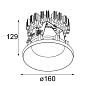 Smart kup 160 IP55 LED GE встраиваемый в потолок светильник Modular