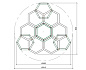 2124/D90 Il Paralume Marina подвесная люстра с многогранными модулями Hexagon — фото 2