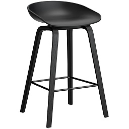 AA007-D168-AA51-01UF Hay About A Stool барный стул на чёрных ножках с чёрным сиденьем