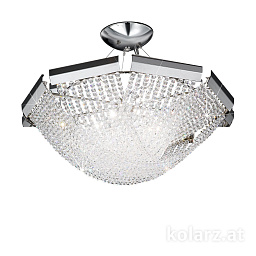 0324.86.5.KpT Kolarz Cascade подвесной светильник с хрустальными подвесками и металлическим основанием